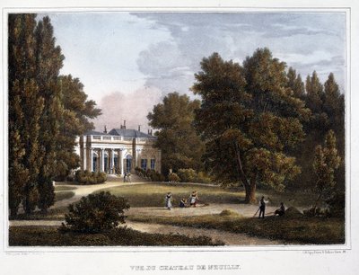 Uitzicht op het kasteel van Neuilly door Unknown artist