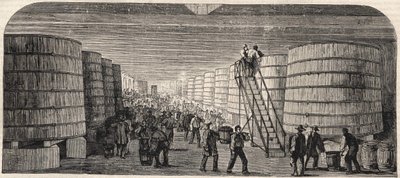 Uitzicht op de kelder van het Chateau - Lafitte in 1860 door Unknown artist