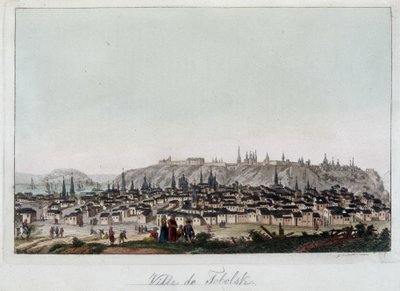 Uitzicht op de stad Fabolsk, Siberië. In 