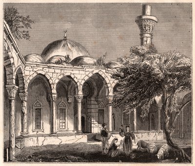 Uitzicht op de ruïnes van een moskee in Payas (of Bayas) in Syrië, nabij Aleppo door Unknown