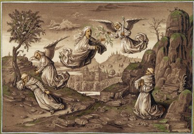 Visioen van Sint Franciscus (detail) - in 