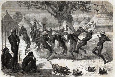 Welkomstdans door de vrouwen van de stam, bij de terugkeer van Baker en zijn vrouw van het Albertmeer door Unknown artist