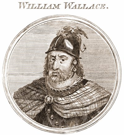 William Wallace. Schotse leider 1270-1305. Gravure 19e eeuw door Unknown artist