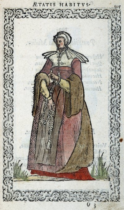 Vrouw picarde - in "Habits et effigies" door Jean Sulperius door Unknown artist