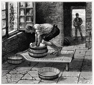 Werk van de tomme door een kaasmaker uit Auvergne - in 