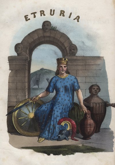 Allegorie van Etrurië - gravure uit 
