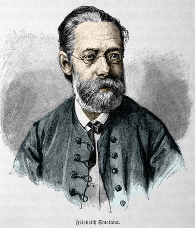 Portret van Bedrich Smetana (1824-1884), Tsjechisch componist en pianist. door Unknown artist