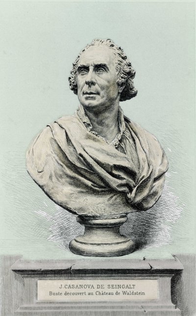 Portret van Giovanni Giacomo Casanova (1725-1798), Italiaanse avonturier en schrijver. door Unknown artist
