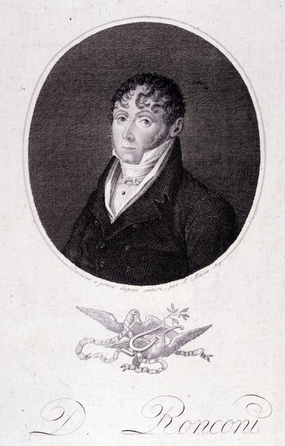 Portret van de Italiaanse tenor Domenico Ronconi door Unknown artist