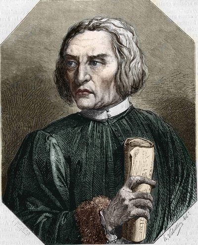 Portret van Jean de Gerson. Franse theoloog (1363-1429). door Unknown artist