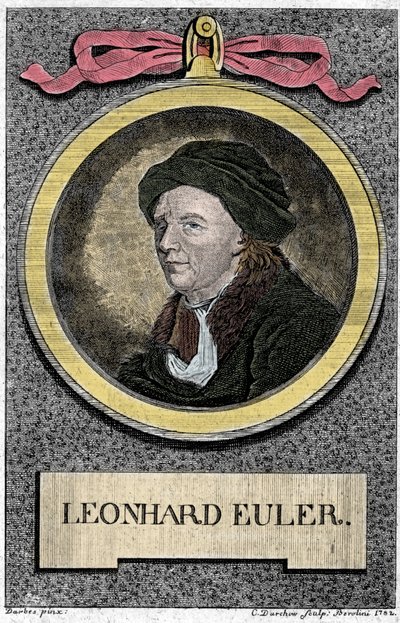 Portret van Leonhard Euler. Zwitserse wiskundige (1707-1783). door Unknown artist