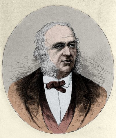 Portret van Paul Broca (1824-1880), Franse chirurg en antropoloog. door Unknown artist