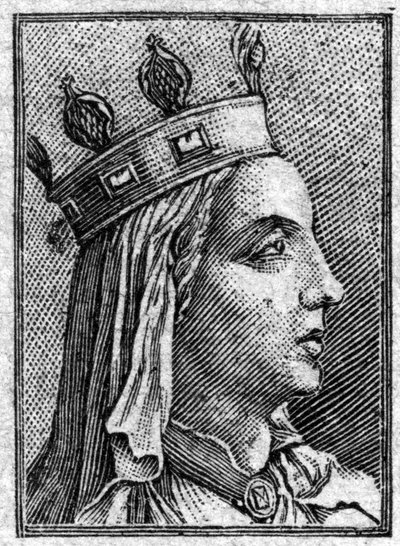Portret van Ultrogothe, vrouw van koning Childebert I die stierf in 559 door Unknown artist