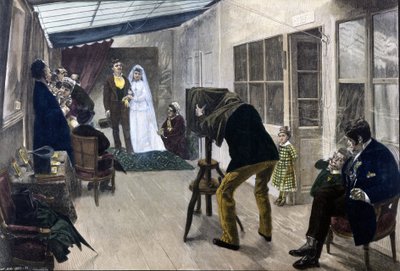 Werkplaats van een fotograaf in Parijs in 1878 door Unknown artist