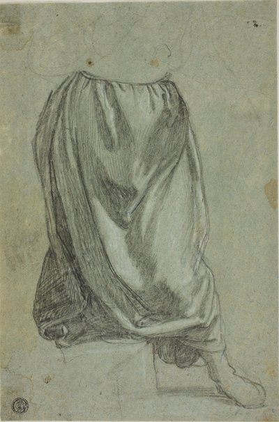 Draperie Schets door Unknown Florentine