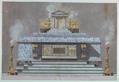 Altaar gewijd aan een martelares [St. Lucy?] door Unknown, Italian