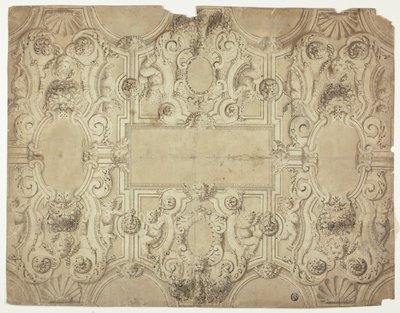 Ontwerp voor een plafonddecoratie door Unknown Italian
