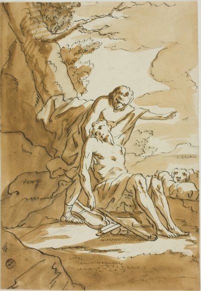 De barmhartige Samaritaan door Unknown Italian