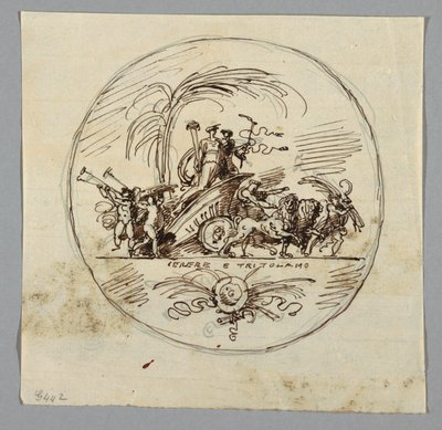 Tekening, Ceres en Triptolemus, 1800-1820 door Unknown artistUnknown artist