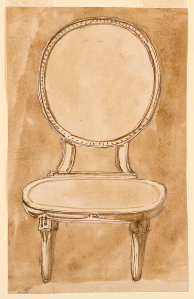 Tekening, Stoel, 1780-90 door Unknown artistUnknown artist