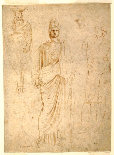 Tekening, Klassieke figuren, ca. 1550 door Unknown artistUnknown artist