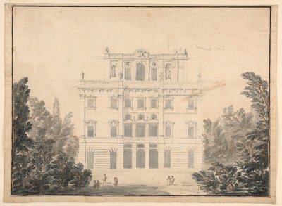 Tekening, ontwerp voor een casino in een park, 1728-84 door Unknown artistUnknown artist