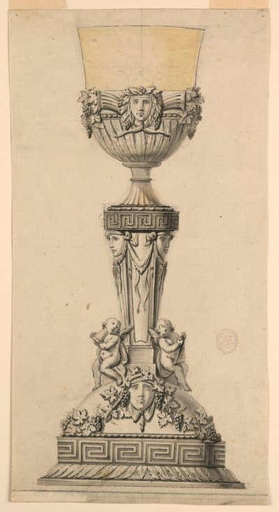 Tekening, ontwerp voor een kelk, 1800-1830 door Unknown artistUnknown artist
