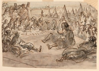 Tekening, zoeaven in het kamp van St. Maur, 1859 door Unknown artistUnknown artist