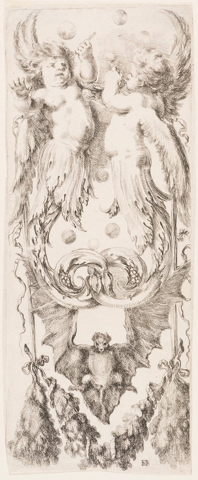 Prent, Ornamenten of Grotesken (Grotesque Ornament), ca. 1653 door Unknown artistUnknown artist