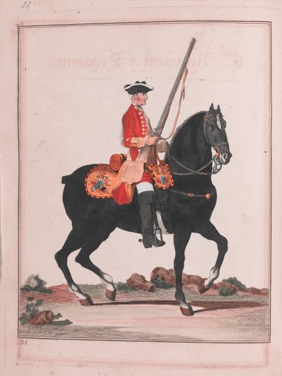 6e Regiment Dragoons door Unknown artist