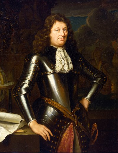 Een Nederlandse marinekapitein, circa 1690-1704, door de Nederlandse School door Unknown artist