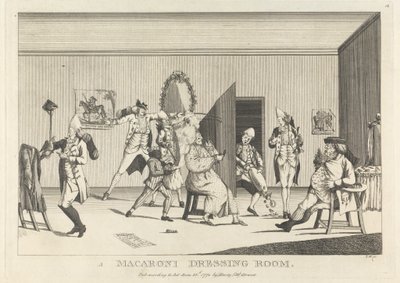 Een macaroni kleedkamer door Unknown artist