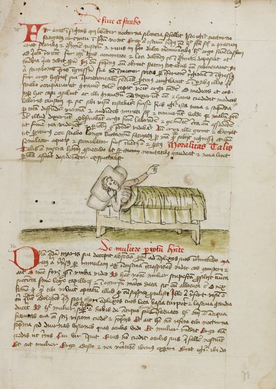 Een man in een bed door Unknown artist