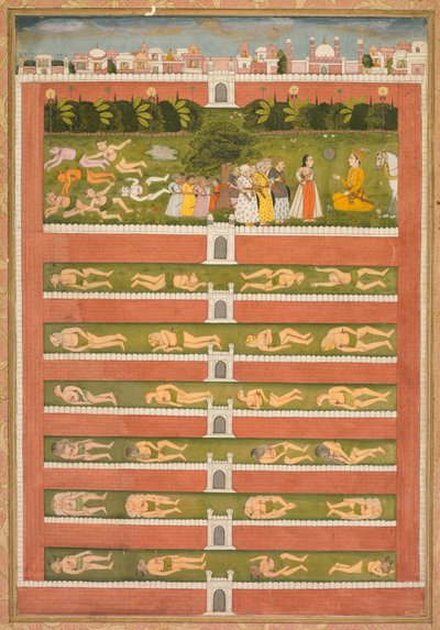Een Prinses en Demonen voor een Edelman: Een Blad uit een Poëtische Roman over Shah Alam I (recto) door Unknown artist