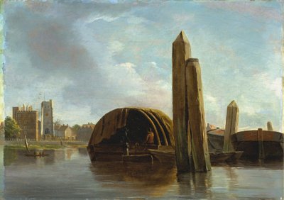 Een uitzicht op Lambeth door Unknown artist