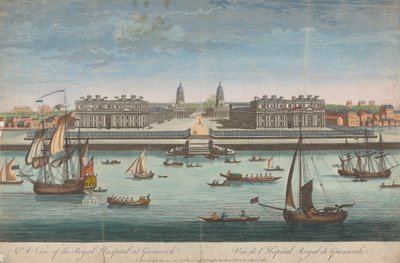 Een uitzicht op het Royal Hospital in Greenwich door Unknown artist