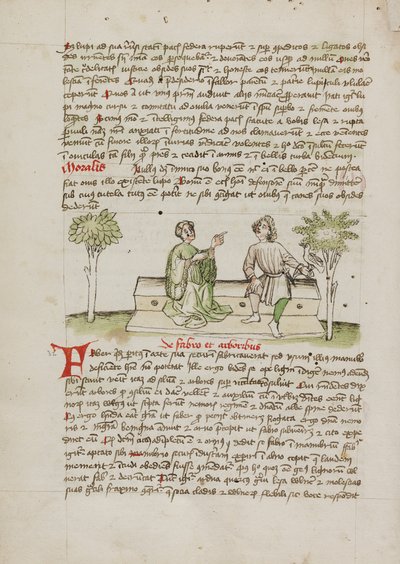 Een vrouw in gesprek met een ruiter door Unknown artist