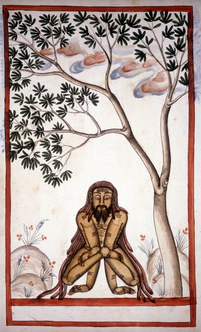 Een fakir. Pagina uit het manuscript (ms.8300) 