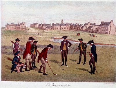 Een rondje golf met Britse heren in St. Andrews in Schotland in 1800 door Unknown artist