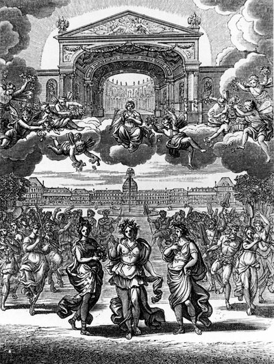 Een scène uit Alceste door Jean Baptiste Lully (Giovanni Battista Lulli) (1632-1687) door Unknown artist