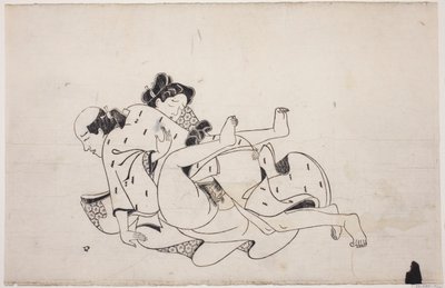 Een blad uit een shunga-album door Unknown artist