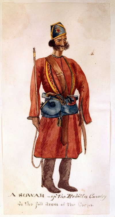 Een sowar van de Rohilla Cavalerie door Unknown artist