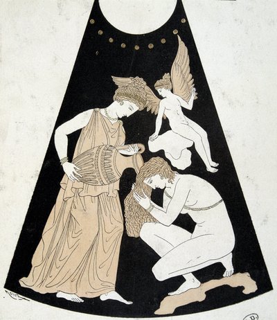Toilet van een vrouw - facsimile van een Griekse vaas door Unknown artist