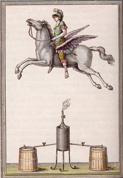 Aerostatische figuur 6 voet 8 inch lang, 9 voet 6 inch hoog gemaakt door de gebroeders Enslen (Christian Gottfried) door Unknown artist