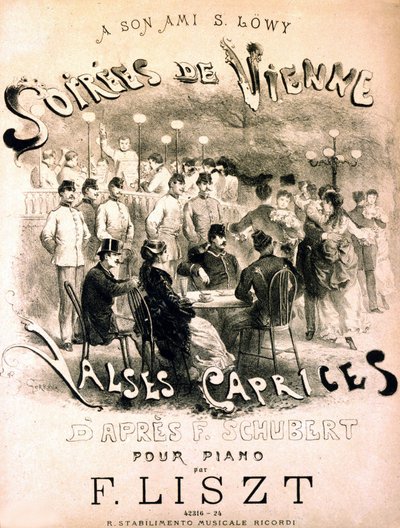 Affiche van de avonden van Wenen. Walsen caprices naar F. Schubert door Unknown artist