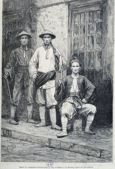 Agenten van Chinese bedrijven in Californië door Unknown artist