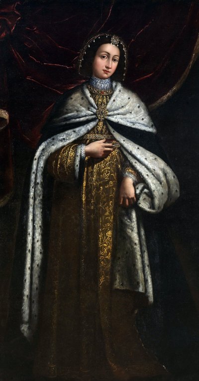 Agnes van Faucigny, vrouw van Peter II, Graaf van Savoye door Unknown artist