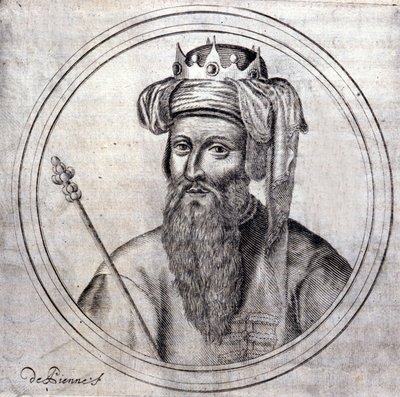 Amadeus VIII (1383-1451), graaf en daarna hertog van Savoye, laatste tegenpaus onder de naam Felix V. Gravure in "Genealogische Geschiedenis van het Koninklijk Huis van Savoye" door Samuel Guichenou, Lyon 1660 door Unknown artist