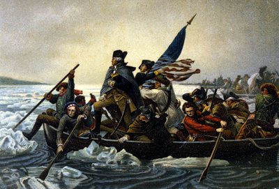 Amerikaanse Onafhankelijkheidsoorlog. Washington steekt de Delaware Rivier over. December 1776 door Unknown artist
