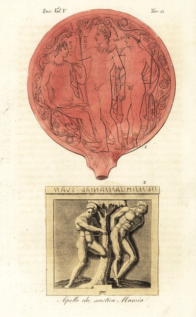 Oude Etruskische figuren van Apollo door Unknown artist